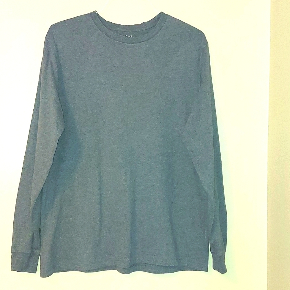 GEORGE Men's Long Sleeve Tee Gray Size LG